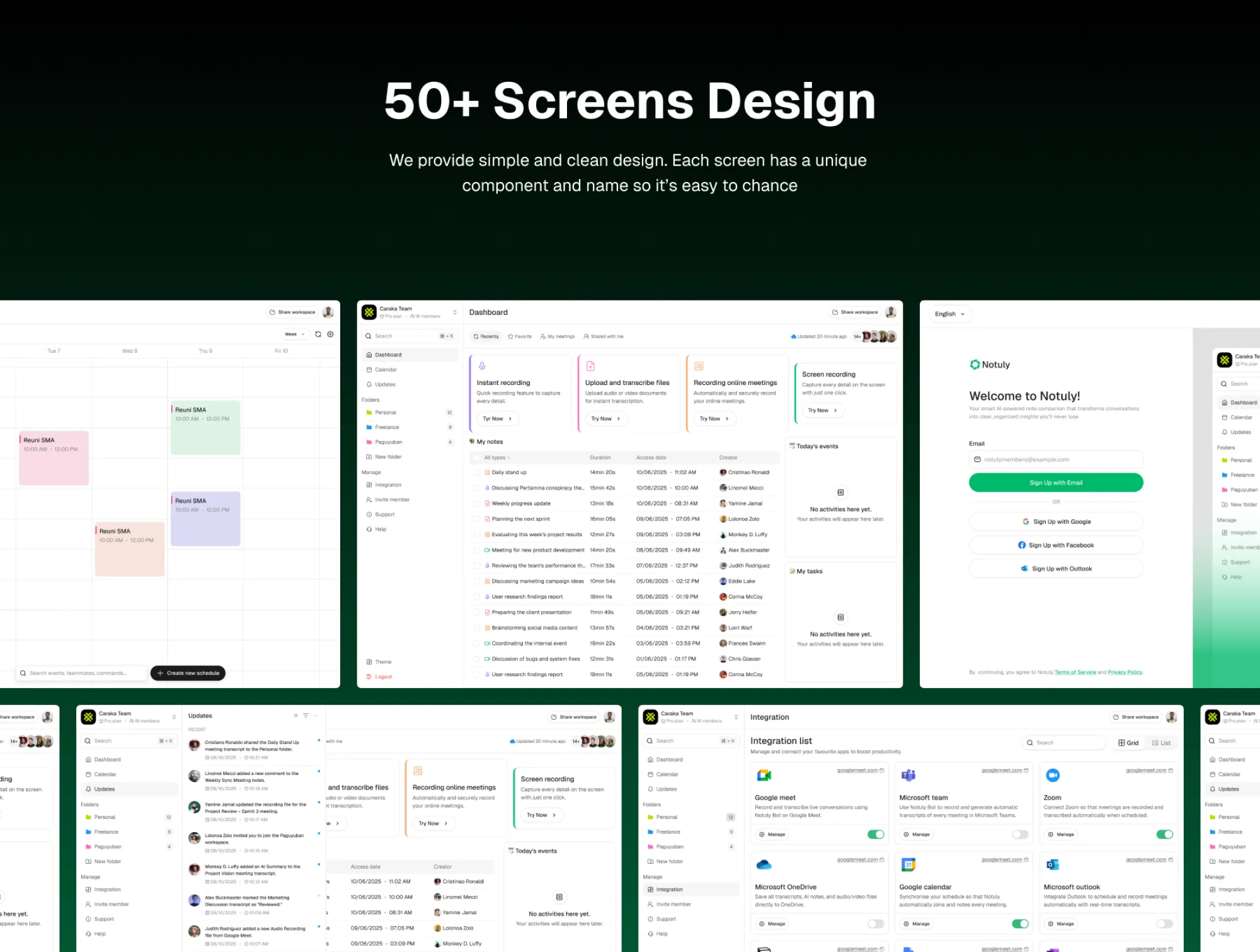 50+ Screens Design layout preview