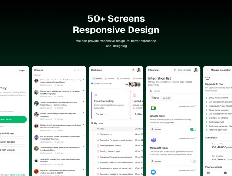 Responsive Design mobile and web screens preview