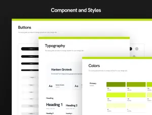 Thumb Component and styles overview including typography and colors