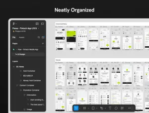 Thumb Neatly organized Figma layers and screen overview