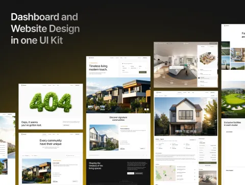 Desain UI/UX Serenia - Real Estate Management UI-Kit mockup
