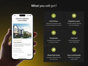 Thumb Desain UI/UX Serenia - Real Estate Management UI-Kit mockup