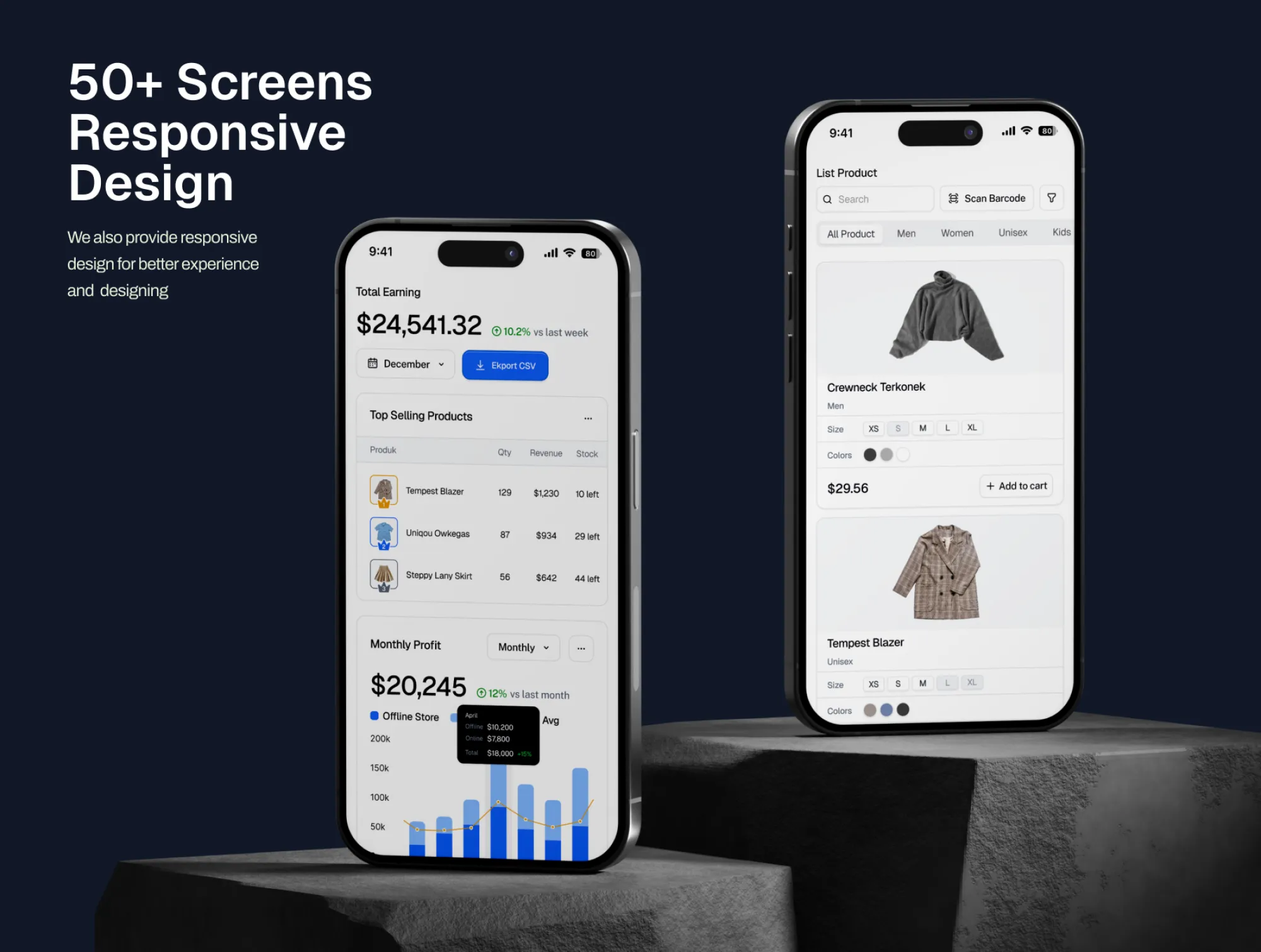 Responsive mobile design layout previews