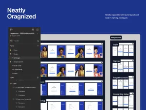 Thumb Figma layer structure and auto layout organization