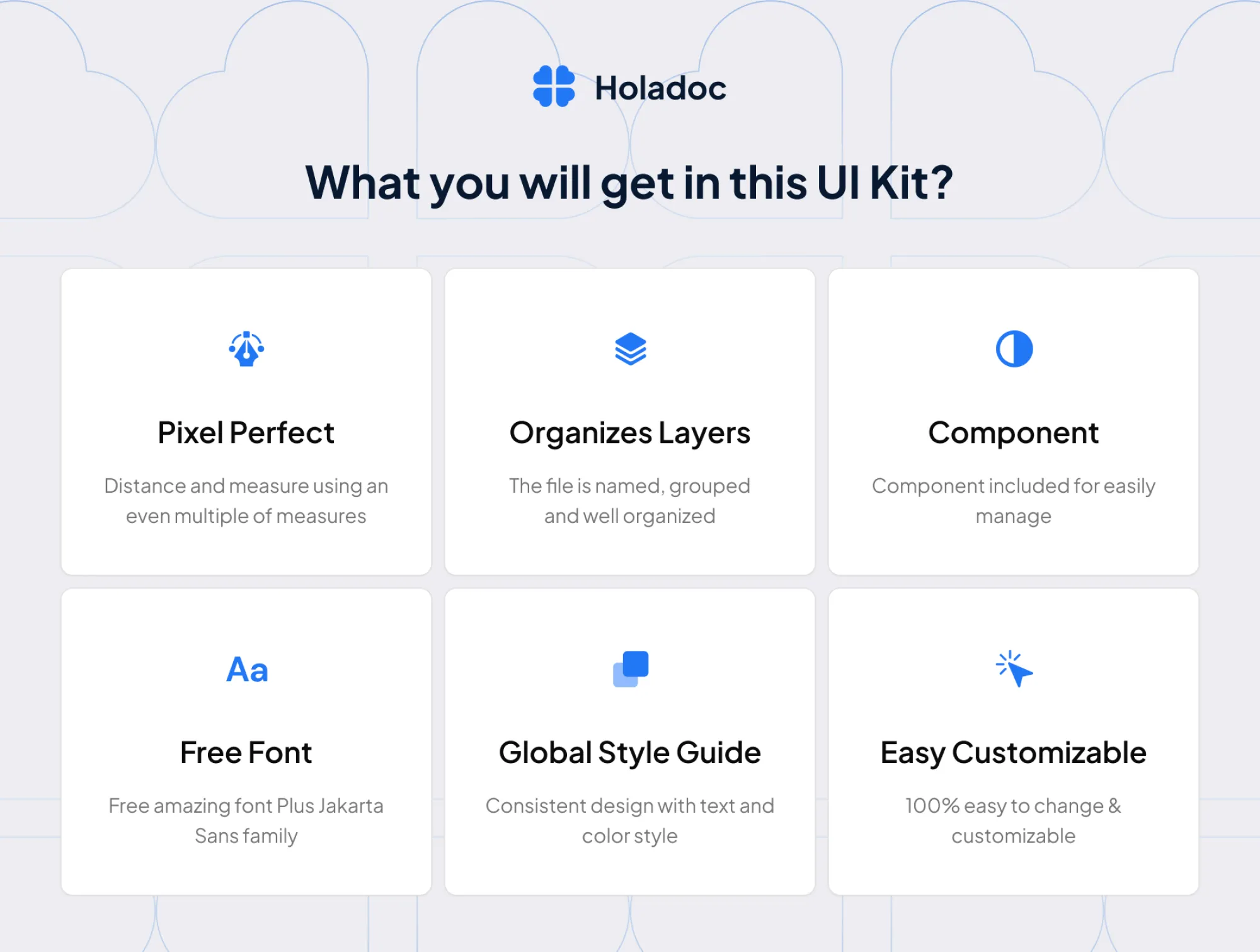 Holadoc UI kit features and customization benefits