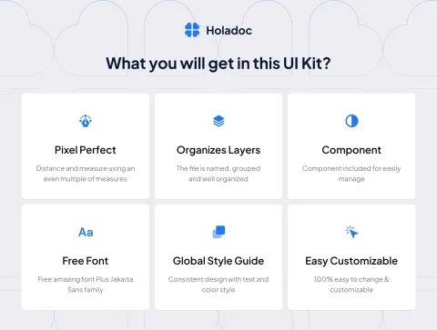 Holadoc UI kit features and customization benefits