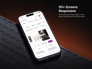 Thumb Smartphone mockup highlighting responsive mobile views for interior AI tools