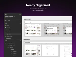 Thumb Figma layers and page organization structure showcasing Neatly Organized layers